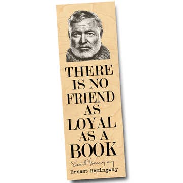 Hemingway Wooden Bookmark