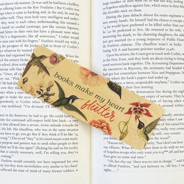 Books Make My Hear Flutter Wooden Bookmark