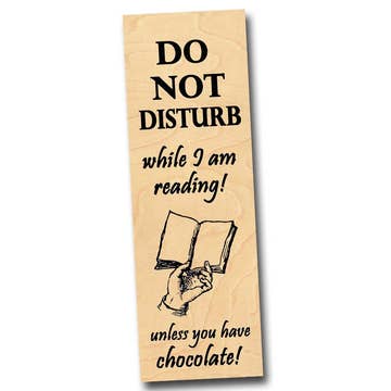 Do Not Disturb Wooden Bookmark